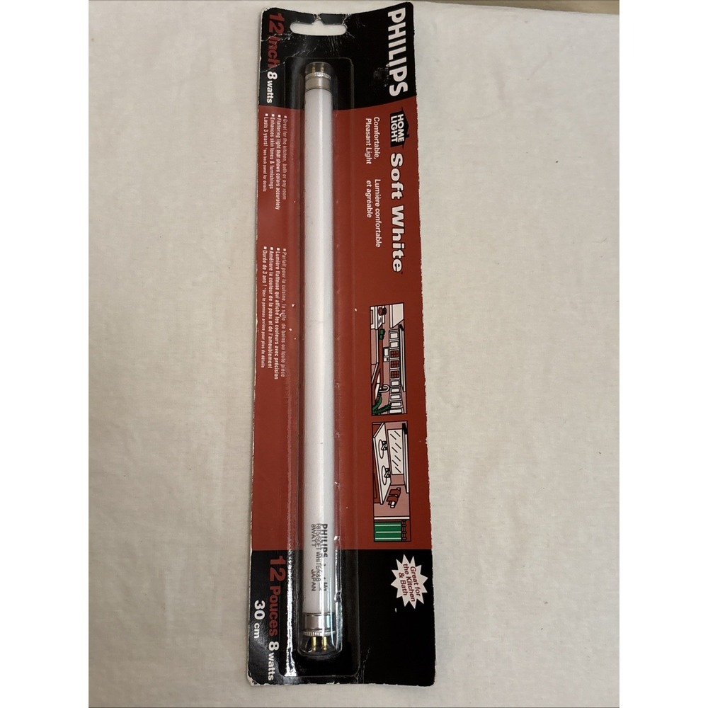 Philips Soft White F8T5 Fluorescent Bulb 12 Inch 8 Watt Kitchen Bath 812763